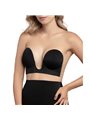 Bye-Bra - Bra Without Handles Shape U Black Cup A