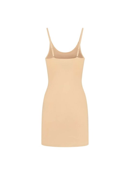 Bye-Bra Invisibile Single Dress - Sottoveste Invisibile in Microfibra - Taglia M Beige