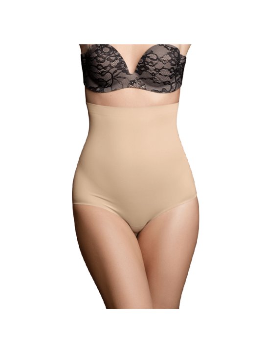 Bye-Bra - Girdle SeaMLess Estilo Panties Beige Size XL