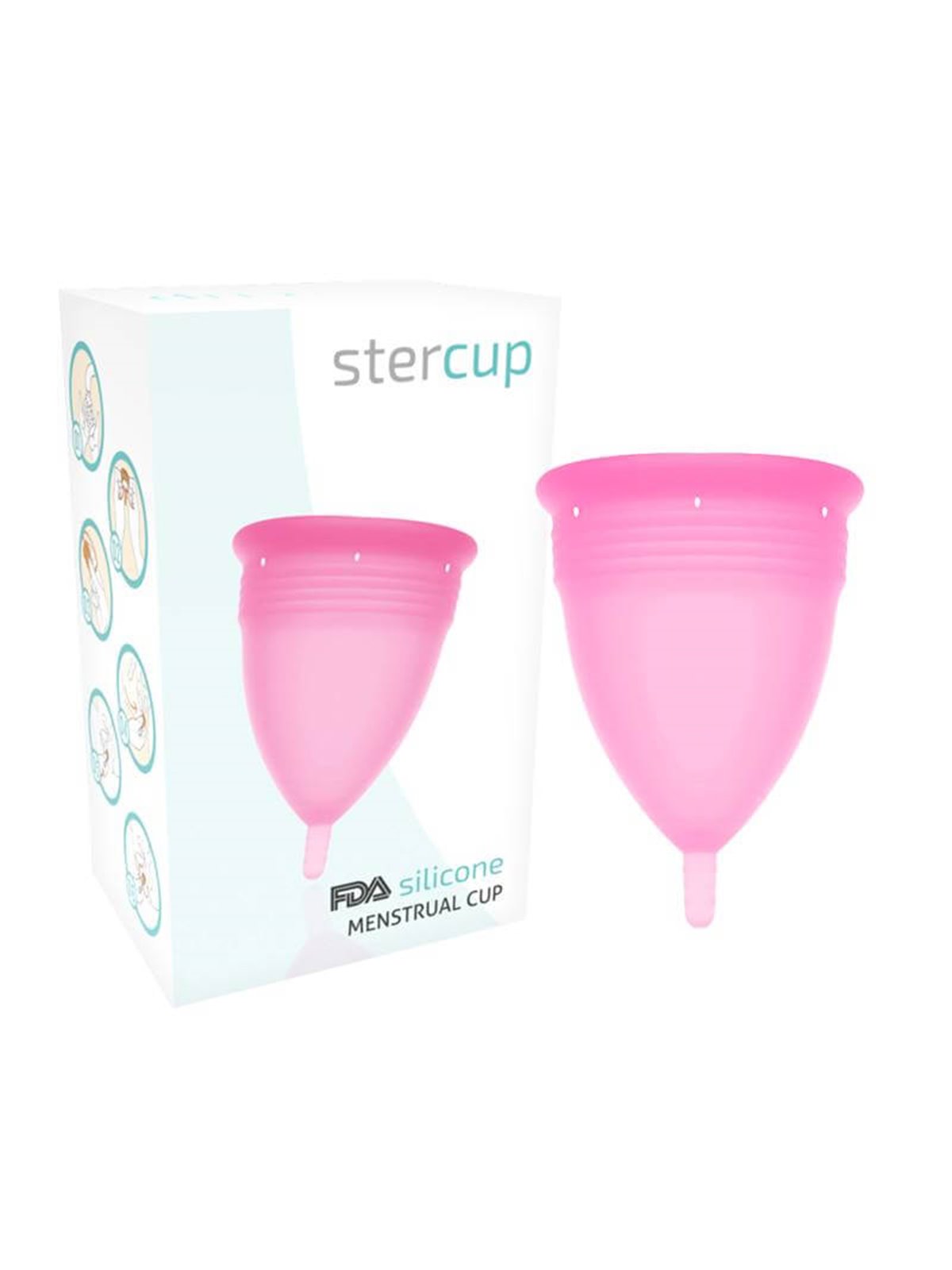 Stercup Menstrual Cup Size L Pink Color Fda Silicone