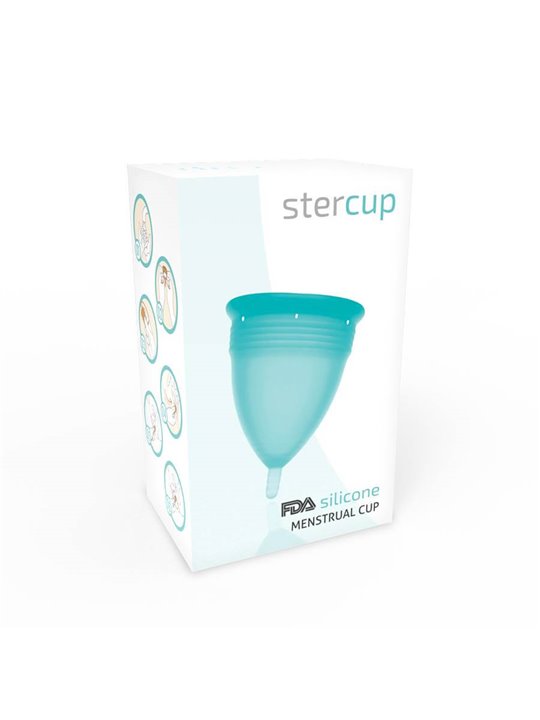 Stercup Menstrual Cup Size L Aquamarine Color Fda Silicone