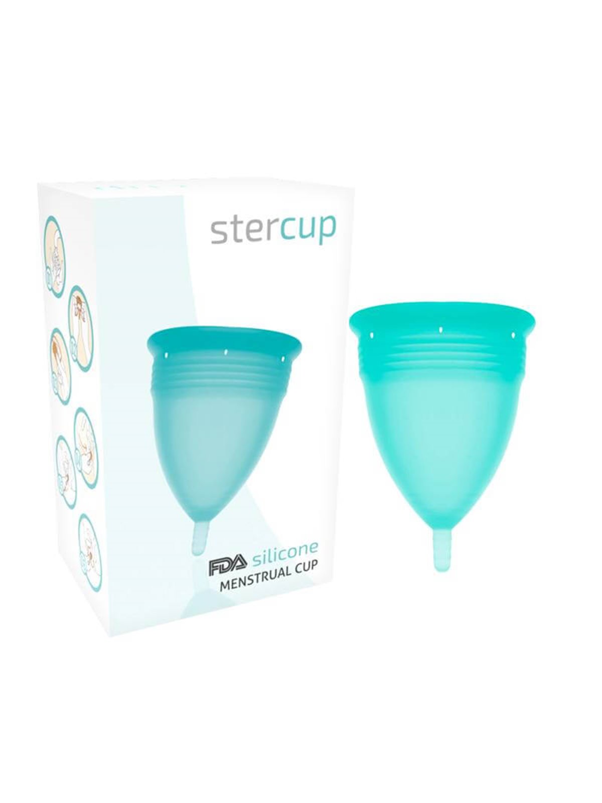 Stercup Menstrual Cup Size S Aquamarina Color Fda Silicone