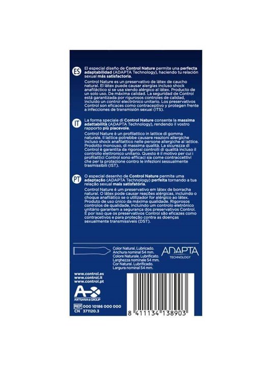 Control - Preservativi Adapta Nature 12 Unità