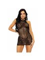 Leg Avenue - Rhinestone Halter Mini Dress One Size - Black