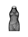 Leg Avenue - Rhinestone Halter Mini Dress One Size - Black