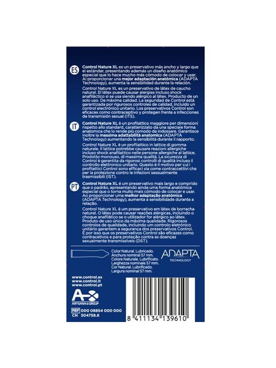 Control - Preservativi Adapta Nature XL 12 Unità
