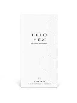 Lelo Hex Original - Natural Latex Condoms Pack of 12