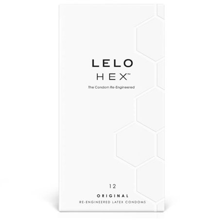 Lelo Hex Original - Natural Latex Condoms Pack of 12
