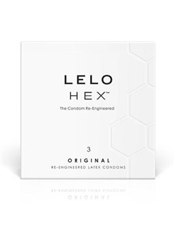 Lelo Hex Original - Preservativi in Lattice Naturale Pacco da 3