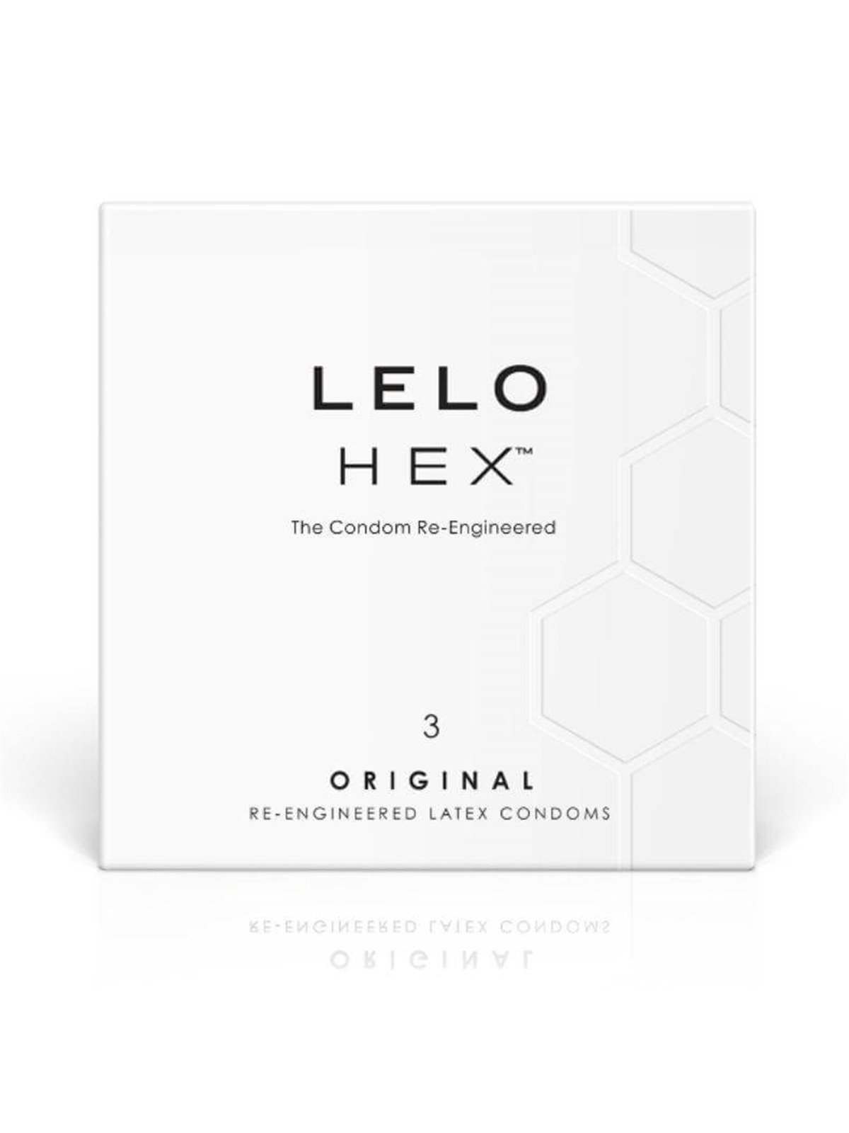 Lelo Hex Original - Natural Latex Condoms Pack of 3