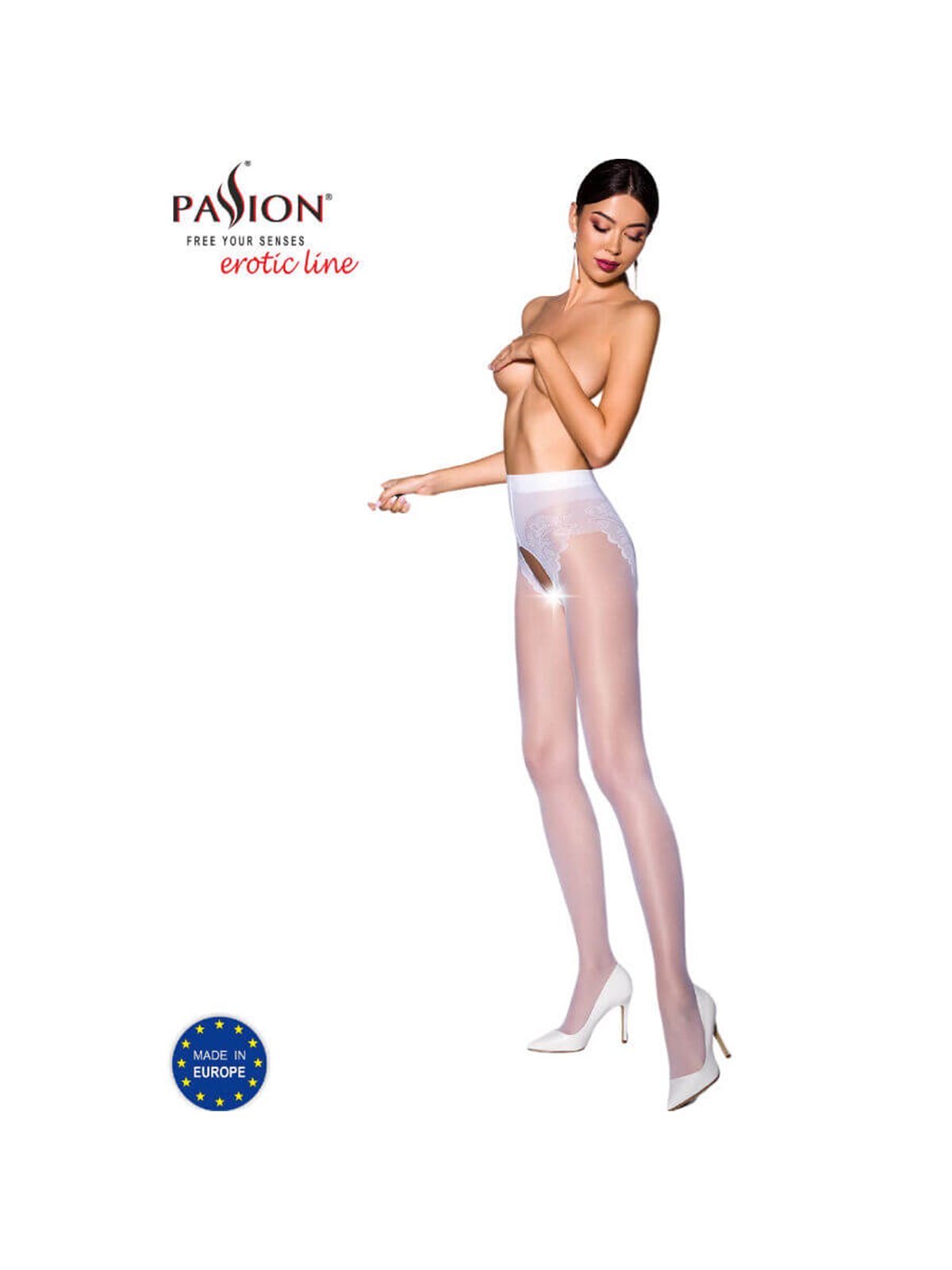 Passion - Tiopen 006 Stocking White 1/2 (30 Den)