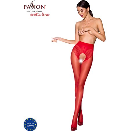 Passion - Tiopen 006 Stocking Red 3/4 (30 Den)