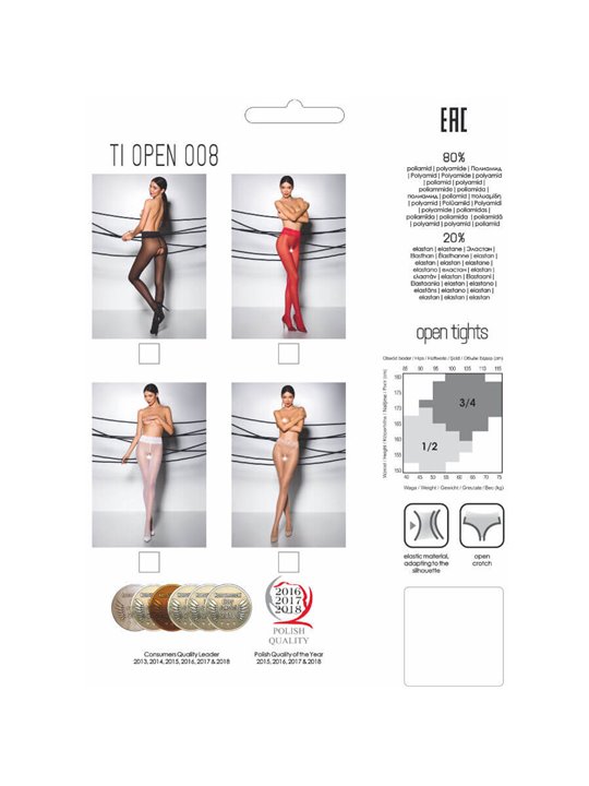 Passion - Tiopen 008 Black Tights 1/2 30 Den