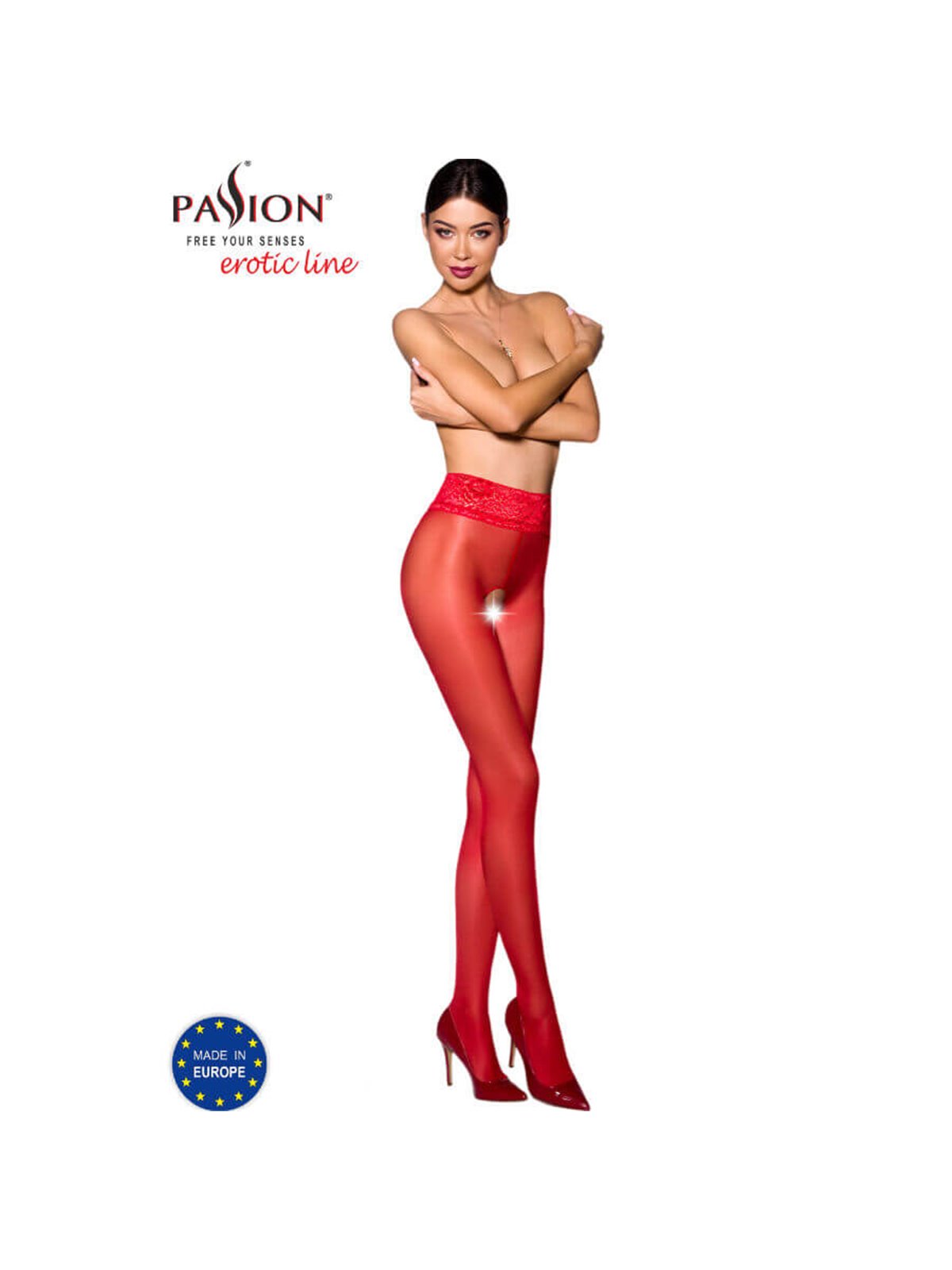 Passion - Tiopen 008 Red Tights 1/2 30 Den