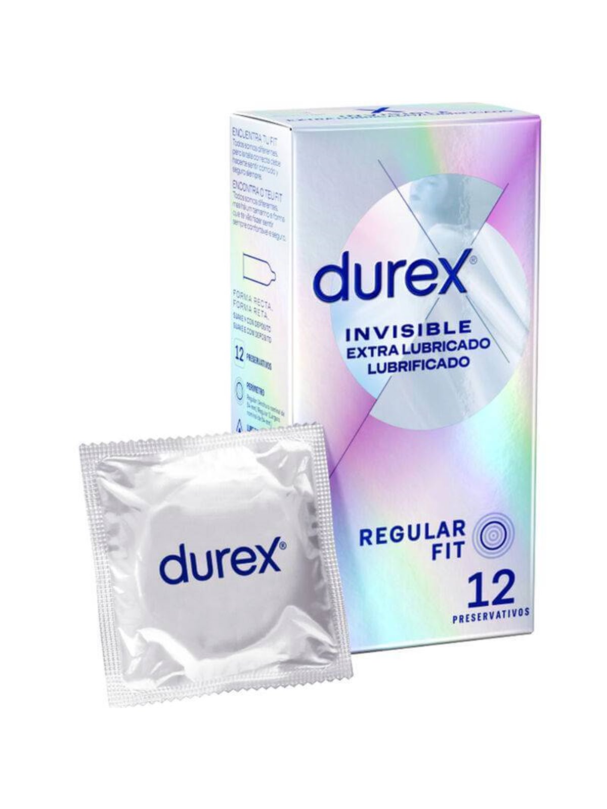 Durex Invisible Extra Lubrificato - Preservativi Extra Sottili 12 Unità