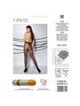 Passion - Tiopen 022 Black/Red Tights 3/4 20 Den