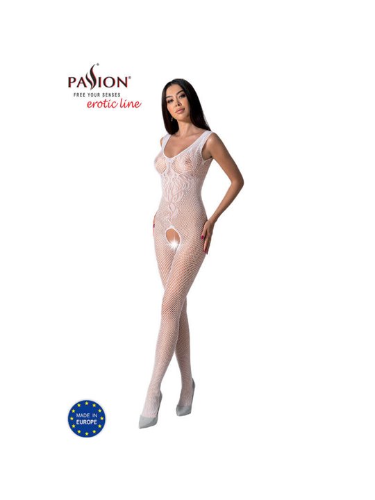 Passion - Bs098 White Bodystocking One Size