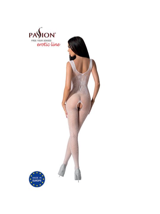 Passion - Bs098 White Bodystocking One Size