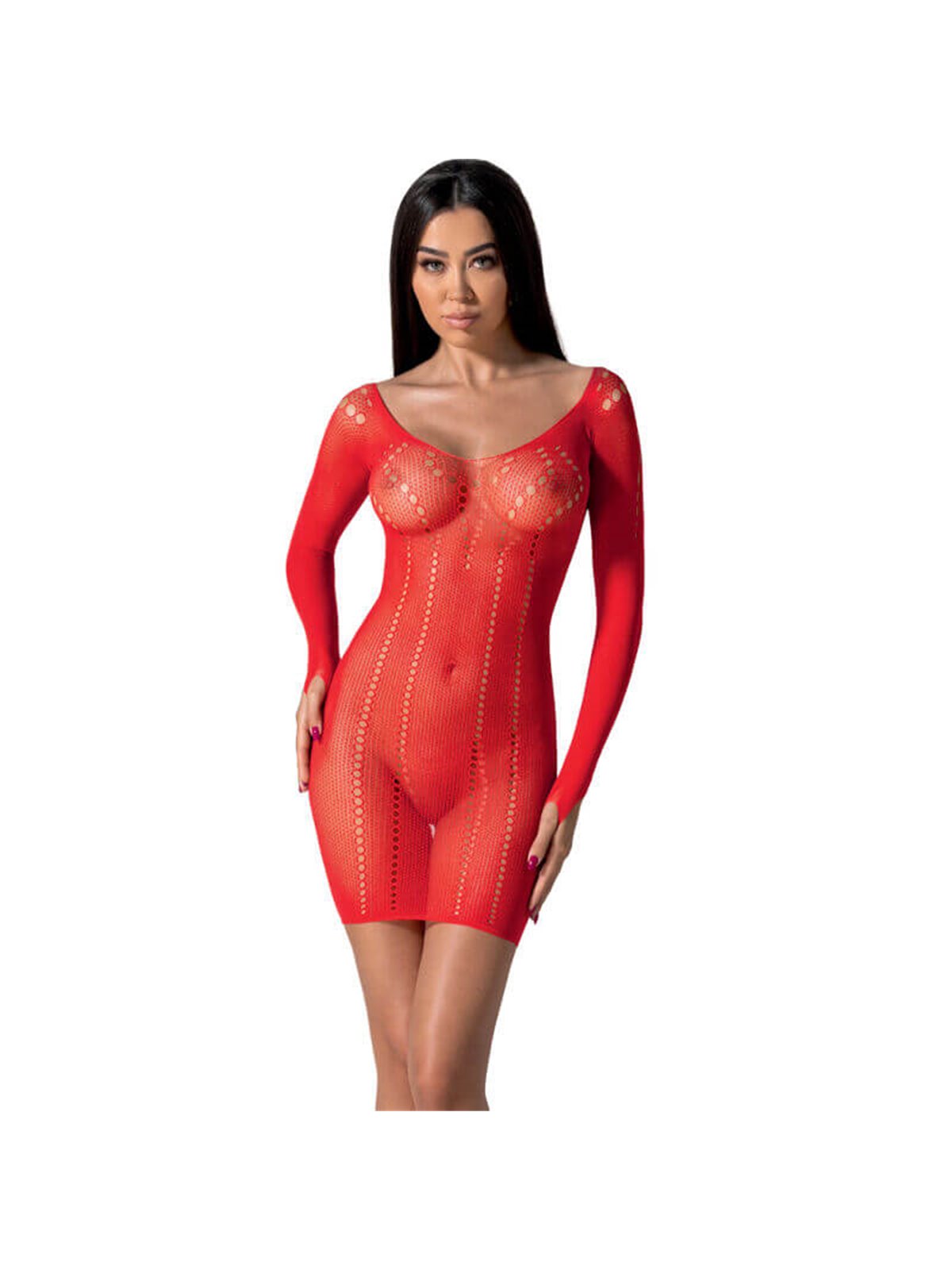 Passion - Bs101 Red Bodystocking One Size