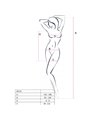 Passion - Bs101 White Bodystocking One Size