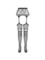 Passion - S030 Tights with Black Garter One Size