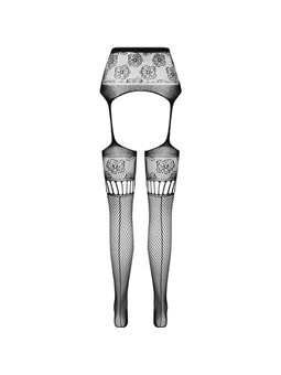 Passion - S030 Tights with Black Garter One Size