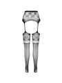 Passion - S030 Tights with Black Garter One Size