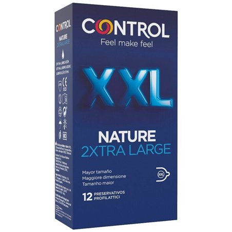 Control - Nature 2Xtra Large XXL Condoms - 12 Units
