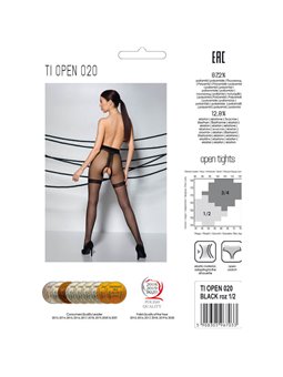 Passion - Tiopen 020 Black Tights 1/2 20 Den
