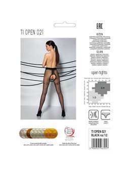 Passion - Tiopen 021 Black Tights 3/4 20 Den