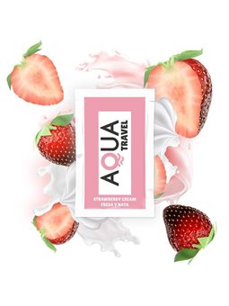 Aqua Travel - Lubrificante a Base Acqua Aroma Crema alla Fragola 6 ML