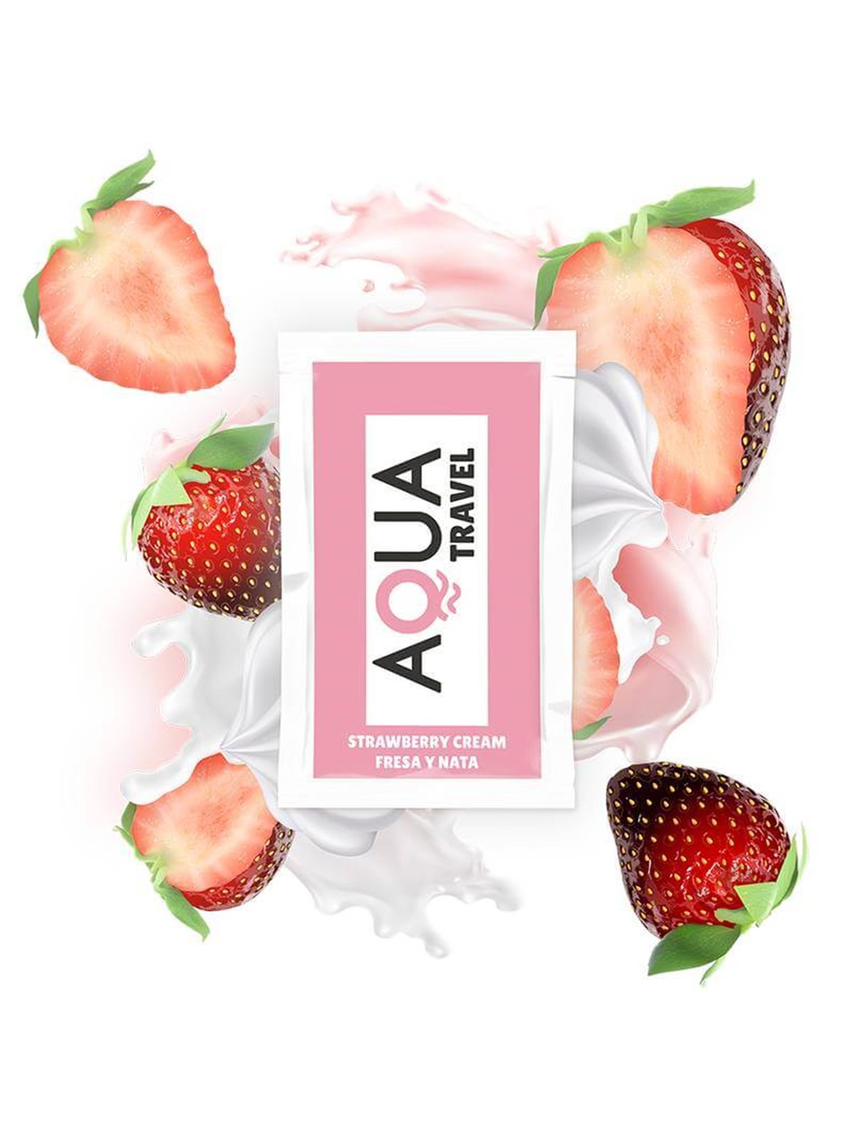 Aqua Travel - Lubrificante a Base Acqua Aroma Crema alla Fragola 6 ML