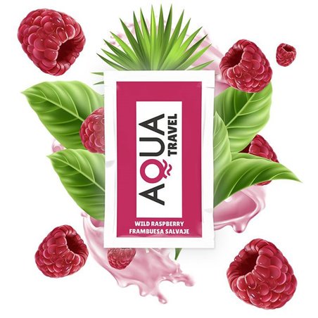 Aqua Travel Wild Raspberry Flavour Waterbased Lubricant - 6 ML