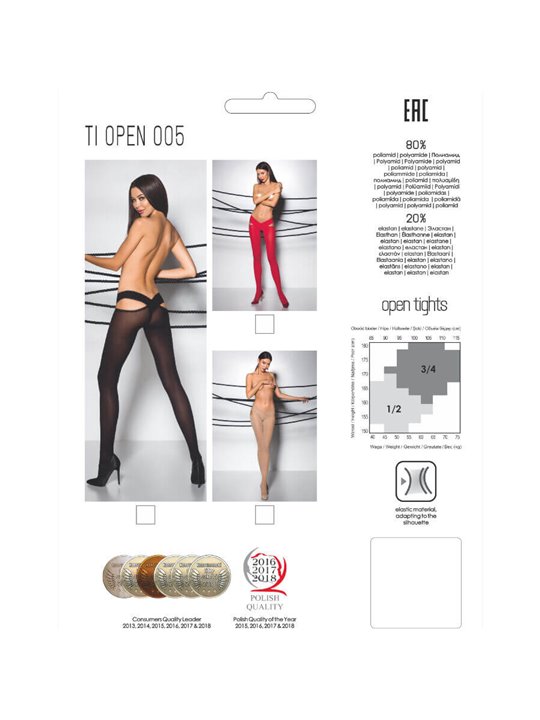 Passion - Tiopen 005 Stocking Red 1/2 (60 Den)