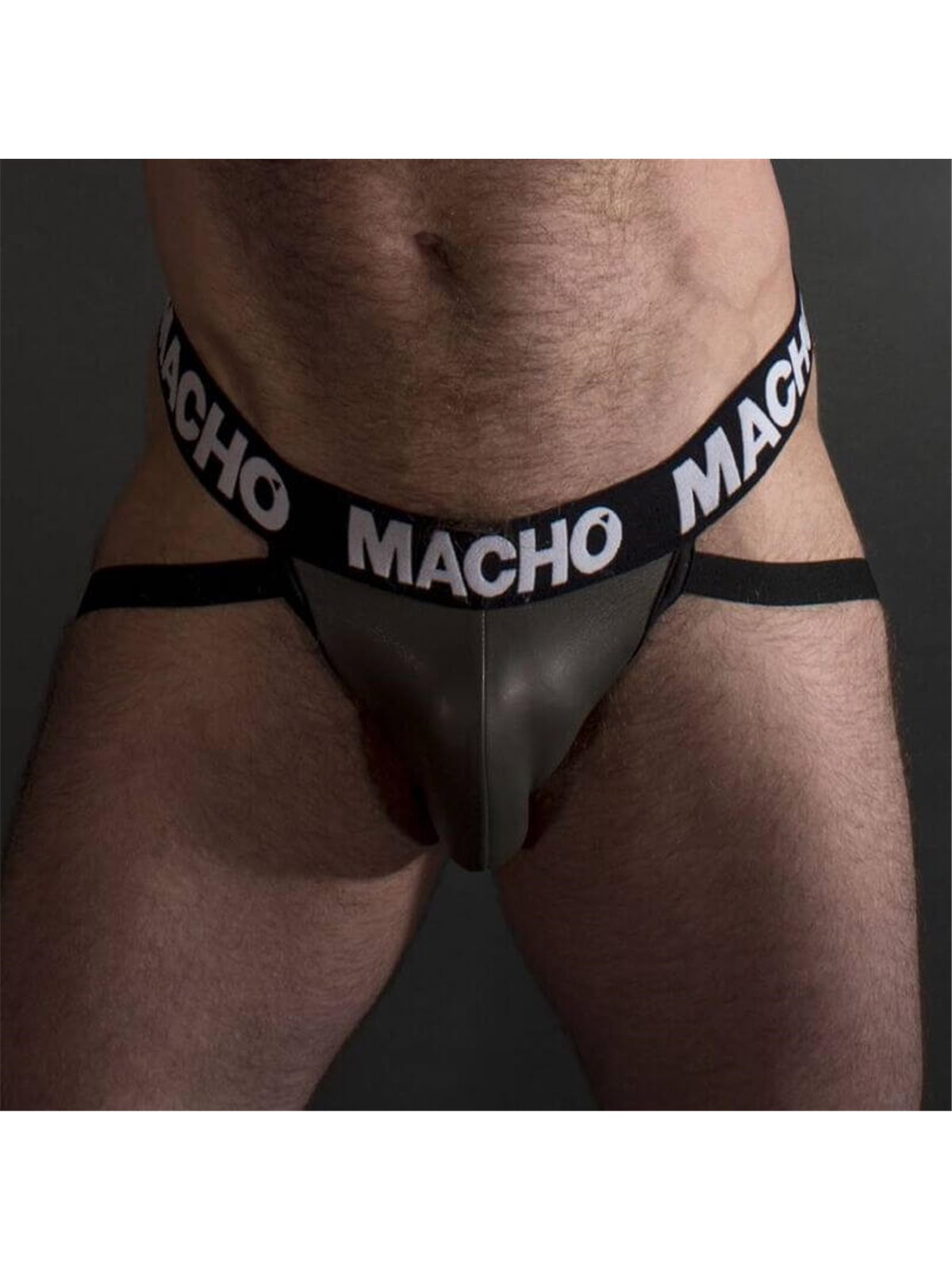 Macho - Mx27Gr Jock Leather GRay Beige S