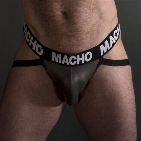 Macho - Mx27Gr Leather Jock GRay Beige XL
