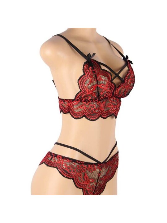 Subblime Set - Two Pieces Set Lace Top and Panties S/M