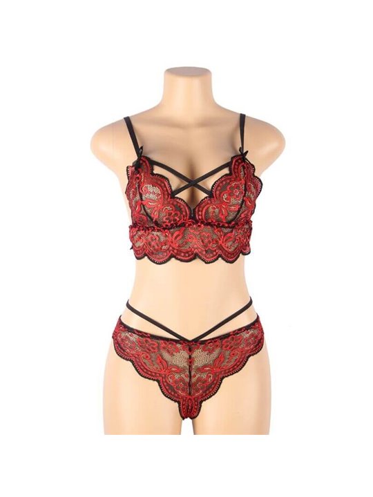 Subblime Set - Two Pieces Set Lace Top and Panties L/XL