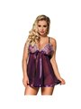 Subblime Babydoll - With Bow And Shinny Details Purple L/XL