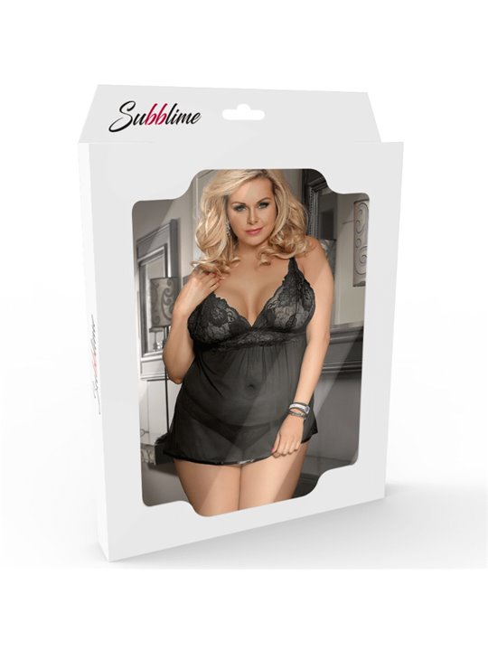 Subblime Babydoll - Floral Laces Red S/M