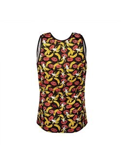Anais Men - Top Smanicato con Fantasia Labbra e Banane Taglia L