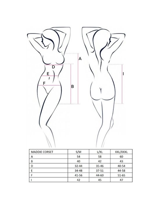 Passion Woman Maddie Corset Black S/M