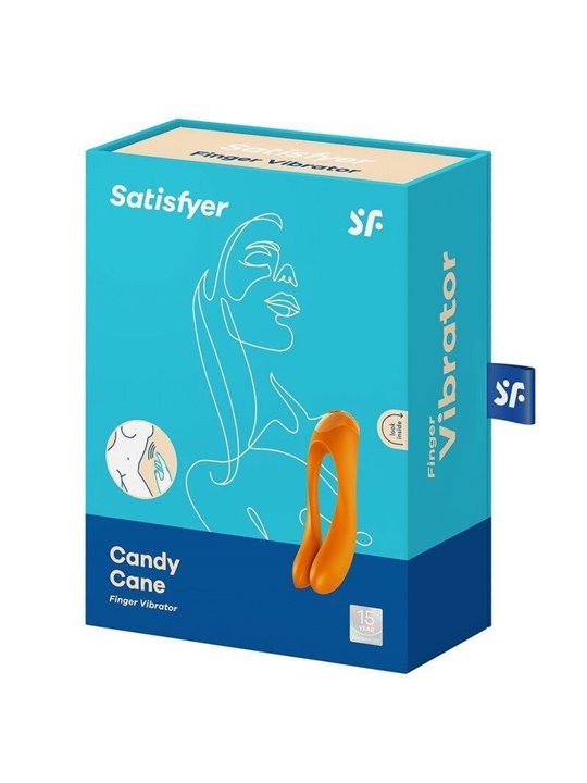 Satisfyer - Candy Cane Finger Vibrator Orange