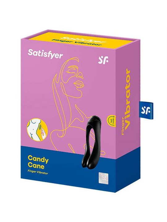 Satisfyer Candy Cane Finger Vibrator Black