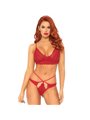 Leg Avenue - 2 Pieces Set Lace Bralette and Thong M/L