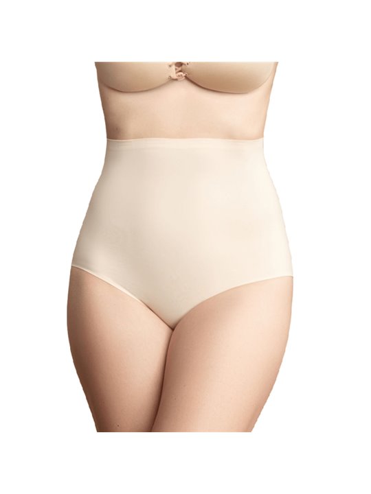 Bye-Bra - Culotte a Vita Alta Modellante con Imbottitura - Taglia S Beige
