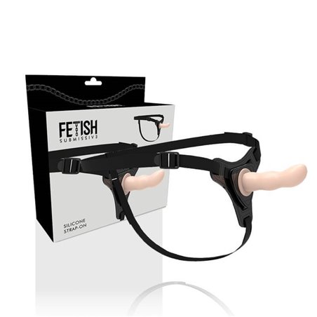 Fetish Submissive Harness - Flesh Silicone G-Spot 12.5 CM