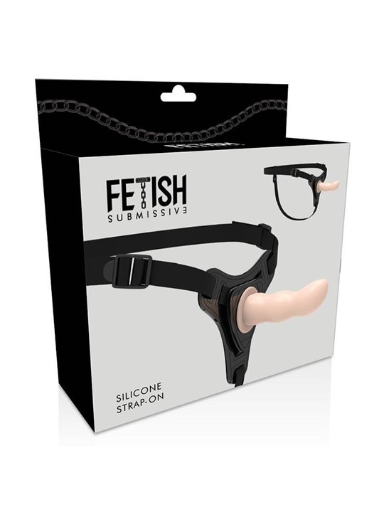 Fetish Submissive Harness - Flesh Silicone G-Spot 12.5 CM