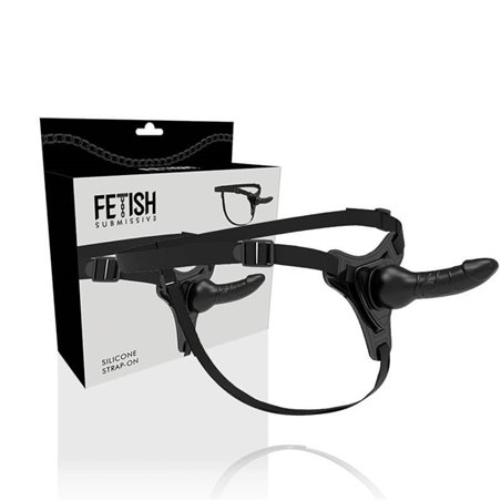 Fetish Submissive Harness - Black Silicone Realistic 16 CM