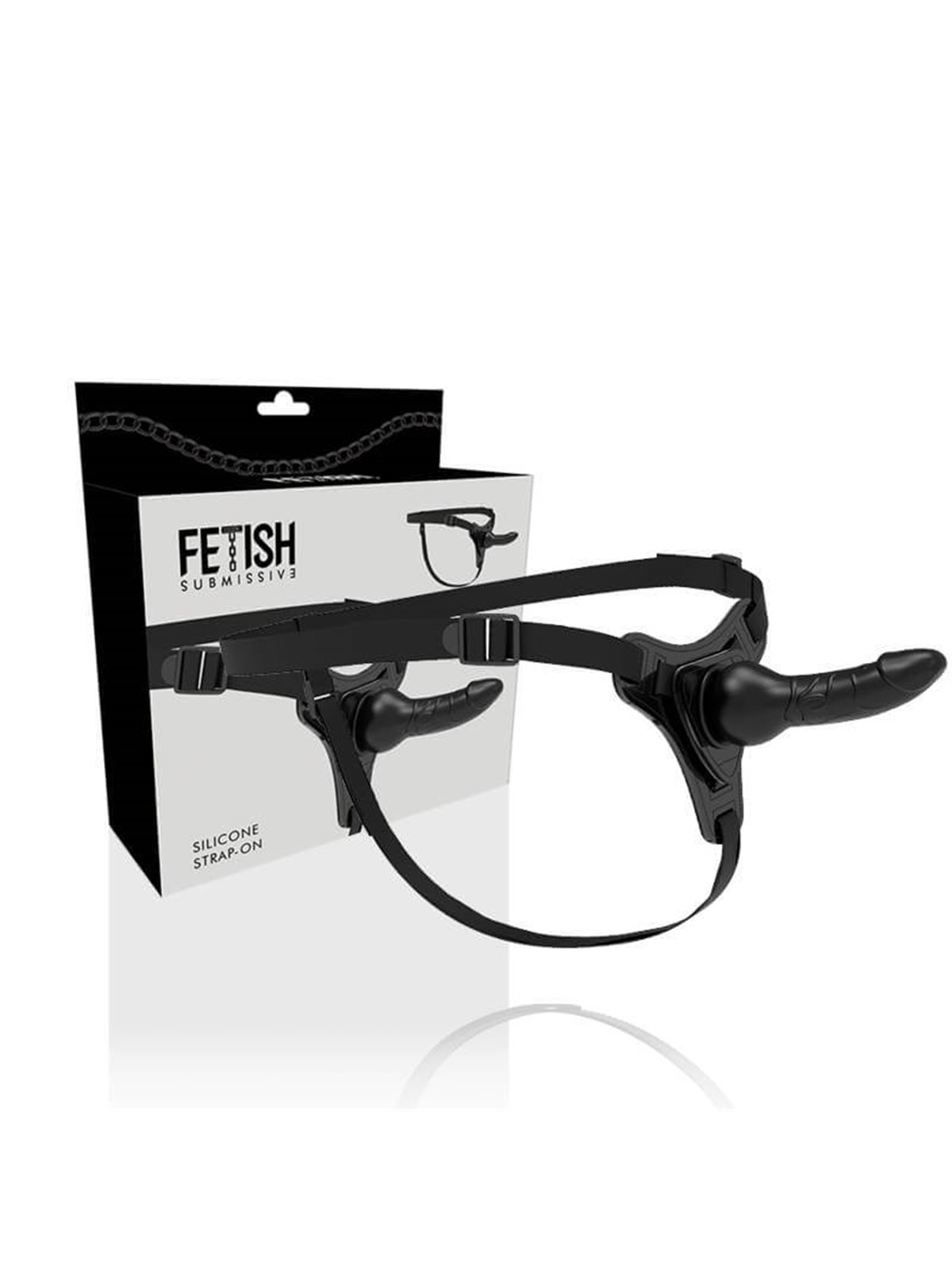 Fetish Submissive Harness - Black Silicone Realistic 16 CM